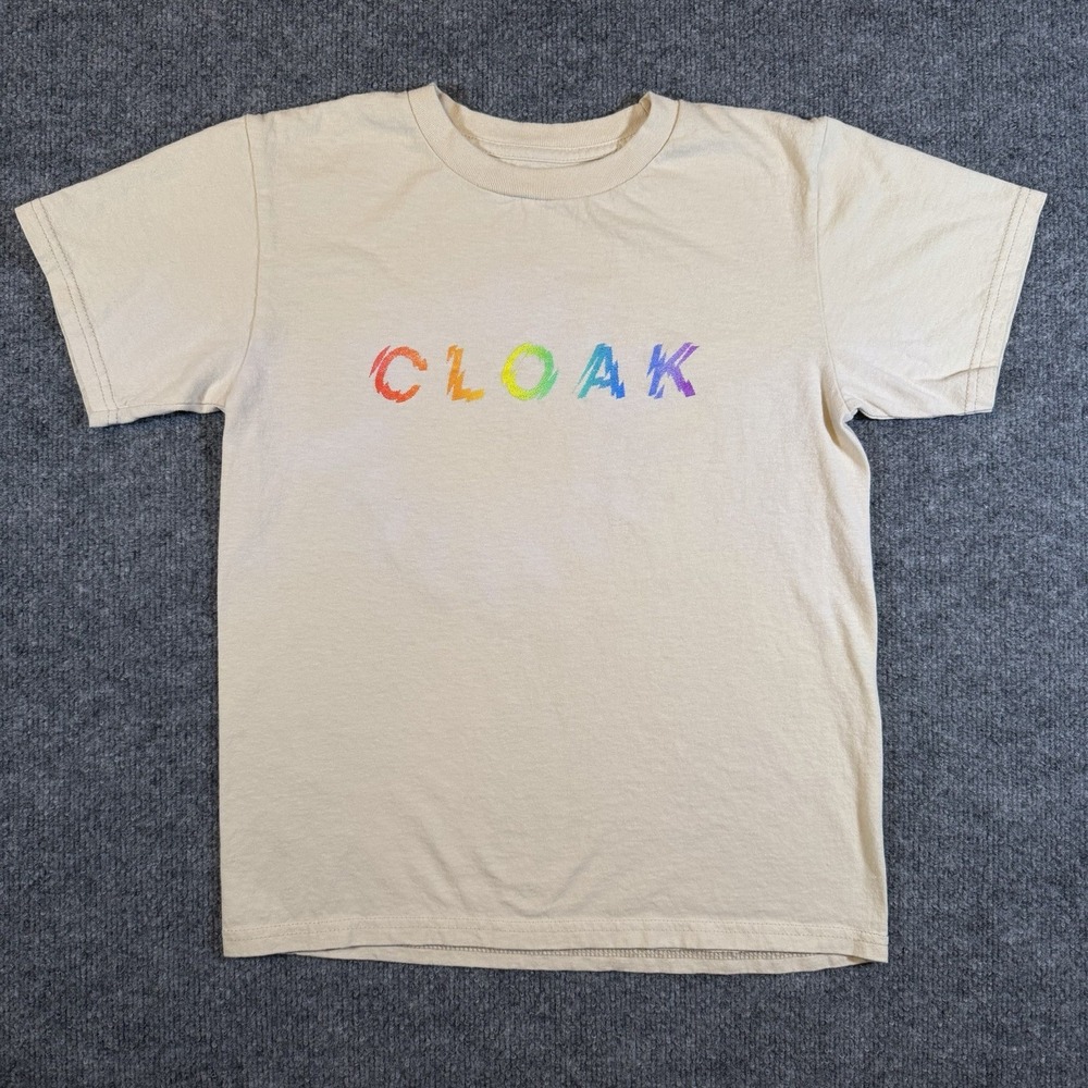 CLOAK Brand Rainbow LGBTQ Pride Month Rainbow Logo Graphic Tee Small Unisex